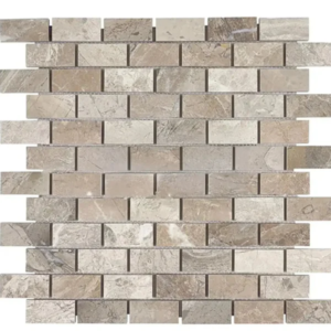 Atlantic Gray 1X2 Brick Honed Marble Mosaic - Marble | Intrepid Marble & Granite