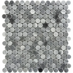 Bardiglio Grey 1″ Penny Round - Marble | Intrepid Marble & Granite