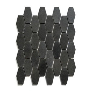 Basalto Elongated Hex Honed Basalt Mosaic - Basalt | Intrepid Marble & Granite