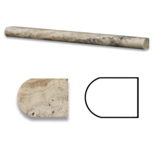 Byzantine 3/4X12 Pencil Liner Honed Travertine Molding - Travertine | Intrepid Marble & Granite