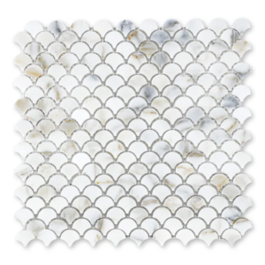 Calacatta Gold 1″ Fan Polished Marble Mosaic - Marble | Intrepid Marble & Granite