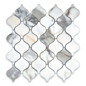 Calacatta Gold 3″ Arabesque Honed Marble Mosaic - Marble | Intrepid Marble & Granite
