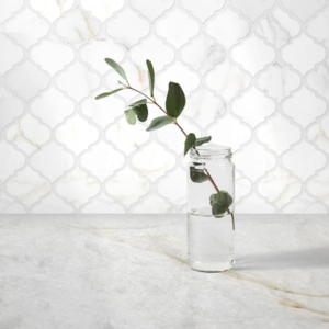 Calacatta Gold 3″ Arabesque Honed Marble Mosaic - Marble | Intrepid Marble & Granite