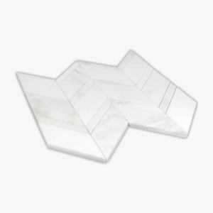 Calacatta Oliva Chevron Honed Marble Mosaic - Marble | Intrepid Marble & Granite