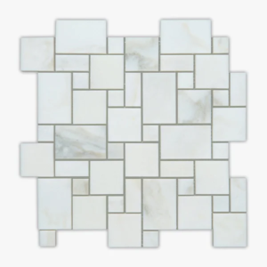 Calacatta Oliva Mini Versailles Honed Mosaic - Marble | Intrepid Marble & Granite