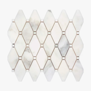 Calacatta Oliva Octave with White Dot Honed Mosaic - Marble | Intrepid Marble & Granite