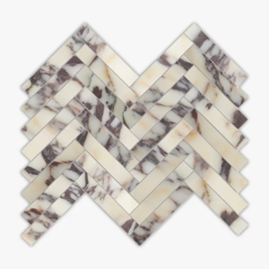 Calacatta Viola 1X4 Herringbone Polished Mosaic - Marble | Intrepid Marble & Granite