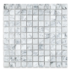 Carrara 1X1 Polished Marble Mosaic - Marble | Intrepid Marble & Granite