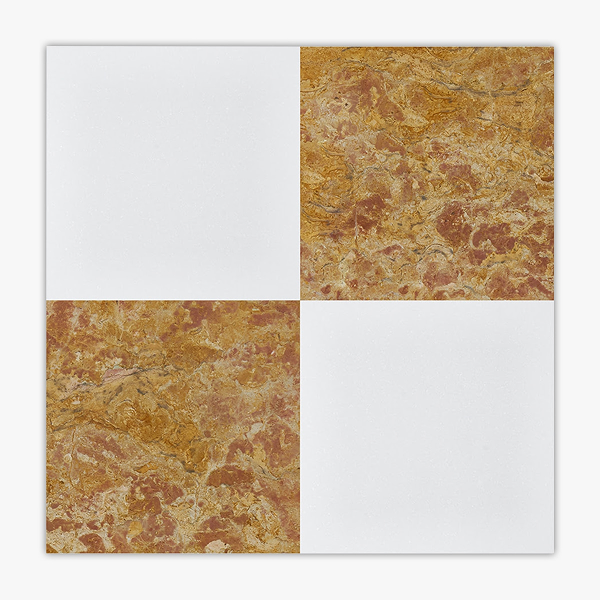 Checkerboard Thassos+Giallo Reale 12×12 Honed - Marble | Intrepid Marble & Granite