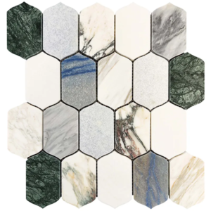 Confetti Mix Picket Waterjet - Marble | Intrepid Marble & Granite