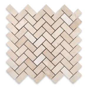 Crema Marfil 1X2 Herringbone Honed Marble Mosaic - Marble | Intrepid Marble & Granite