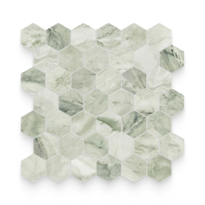 Matcha Verde 2″ Hex Honed Mosaic - Marble | Intrepid Marble & Granite