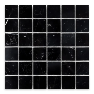Nero Marquina 2X2 Honed Mosaic - Marble | Intrepid Marble & Granite