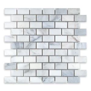 Oriental White 1X2 Brick Honed Mosaic - Marble | Intrepid Marble & Granite