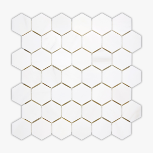 Snow White 2″ Hex  Polished Mosaic - Marble | Intrepid Marble & Granite