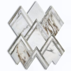 Arrowhead - Calacatta Gold And Brass Polished Marble Mosaic