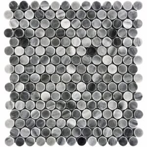 Bardiglio Grey 1" Penny Round
