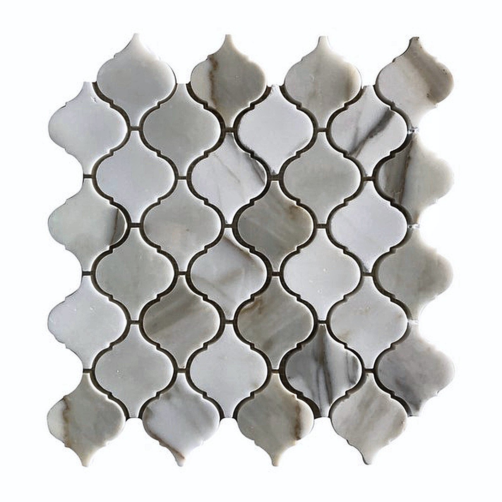 Calacatta Gold 2" Lantern Polished Marble Mosaic
