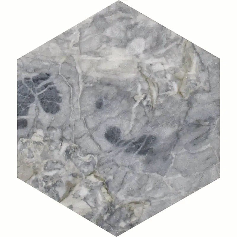 Calacatta Moonlight 10″ Hex Honed - Marble | Intrepid Marble & Granite