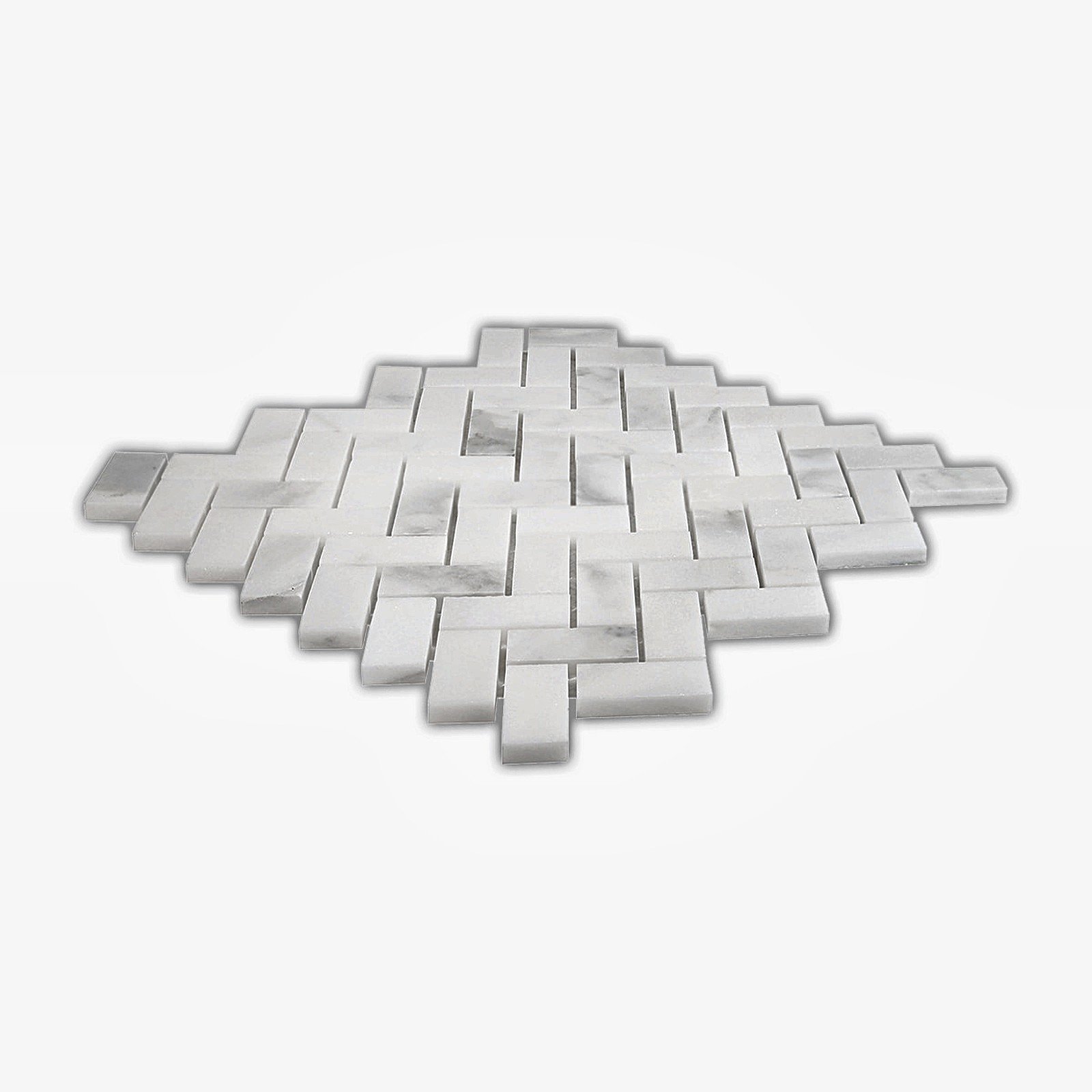 Calacatta Oliva 1X2 Herringbone Polished Marble Mosaic - Image 3