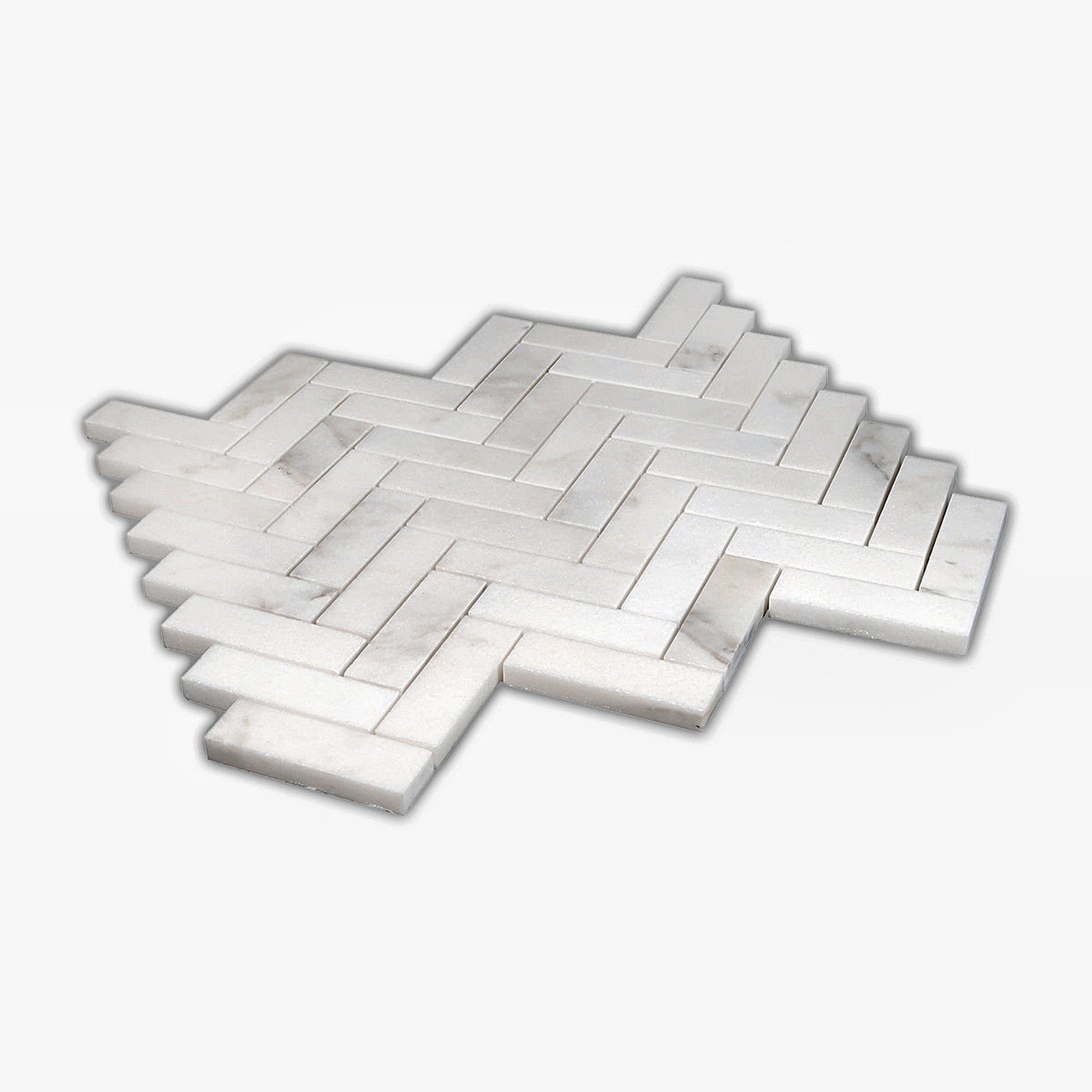 Calacatta Oliva 1X3 Herringbone Honed Marble Mosaic - Image 3