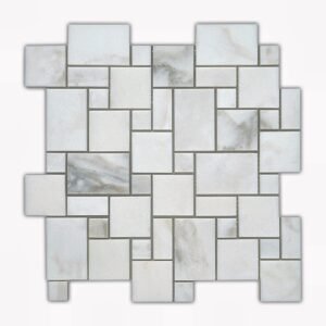 Calacatta Oliva Mini Versailles Honed Mosaic