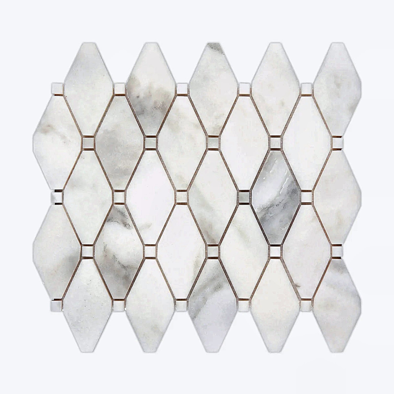 Calacatta Oliva Octave with White Dot Polished Mosaic - Image 2
