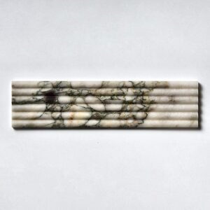Calacatta Verde Fluted 6X24 Honed Marble Tile