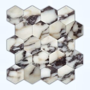 Calacatta Viola 3" Hex Polished Mosaic