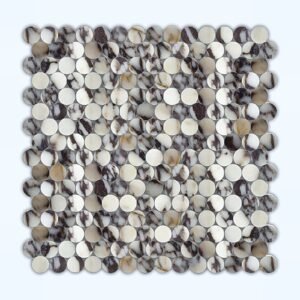 Calacatta Viola Penny Round Polished Mosaic