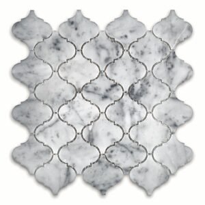 Carrara 3" Arabesque Polished Mosaic