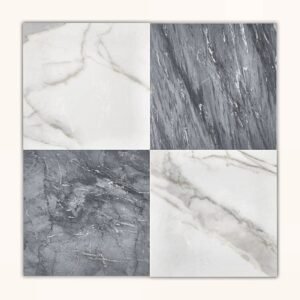 Checkerboard Calacatta Gold+Bardiglio Nuvalato 12x12 Honed