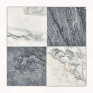 heckerboard Calacatta Oliva+Bardiglio Nuvalato 12x12 Polished
