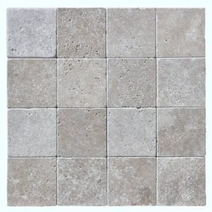 Cordoba Cream 4X4 Tumbled Travertine Tile