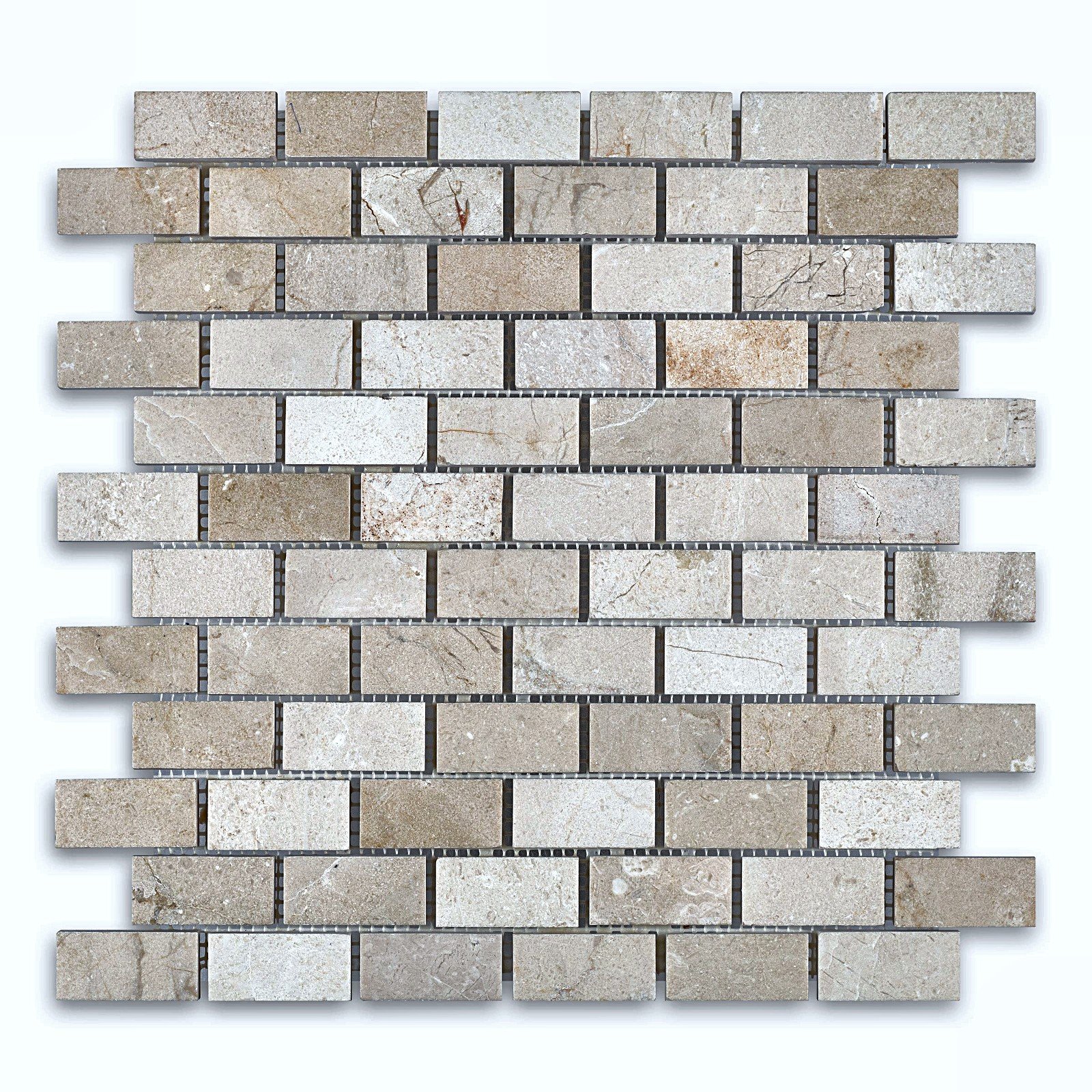 Crema Marfil 1X2 Brick Honed Marble Mosaic - Marble | Intrepid Marble & Granite