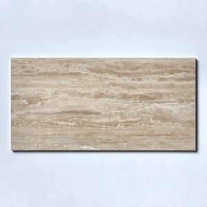 Ivory 12X24 Vein Cut Honed Filled Travertine Tile