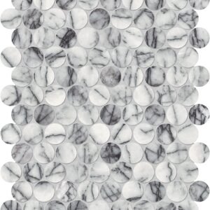Lilac 1.25" Penny Round Honed Mosaic