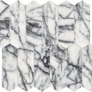 Lilac 2X6 Picket Honed Marble Mosaic