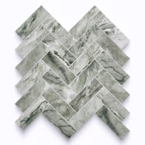 Matcha Verde 1.25X4 Herringbone Honed Mosaic