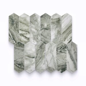 Matcha Verde 2X6 Picket Honed Marble Mosaic