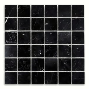 Nero Marquina 2X2 Honed Mosaic
