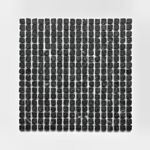Nero Marquina Tumbled 1X1 Mosaic