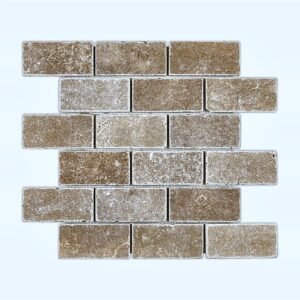 Noce Toros 2X4 Tumbled Mosaic Tt