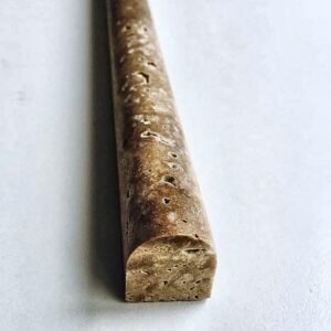 Noce Toros 3/4X12 Pencil Liner Honed Travertine Molding