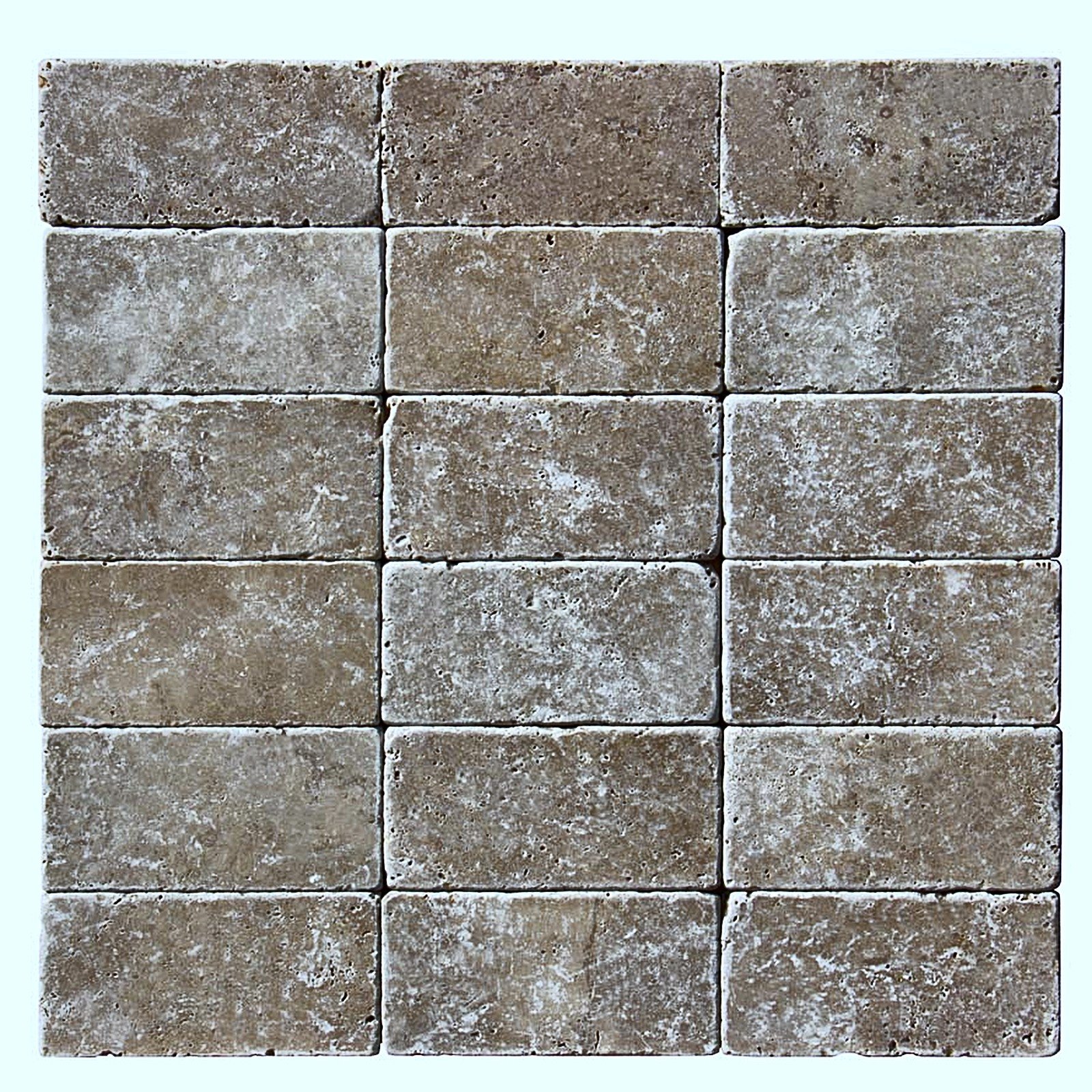 Noce Toros 3X6 Tumbled Travertine Tile - Travertine | Intrepid Marble & Granite