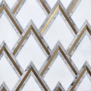 Peaks - Thassos - Carrara - Polished Brass