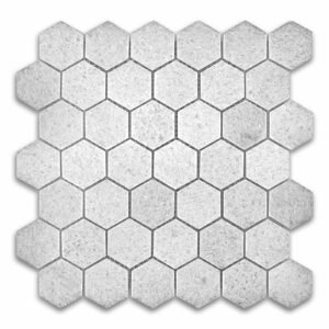 Polar White 2" Hex Polished Mosaic