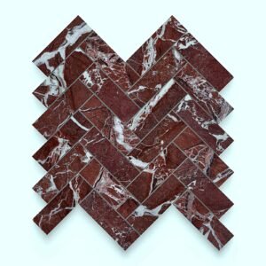 Rosso Levanto 1.25X4 Herringbone Polished Mosaic