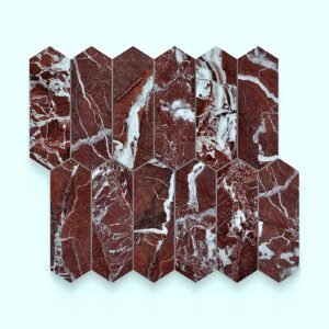Rosso Levanto 2X6 Picket Polished Mosaic