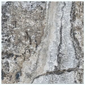 Silver 12X12 Cross Cut Honed and Filled Travertine Tile